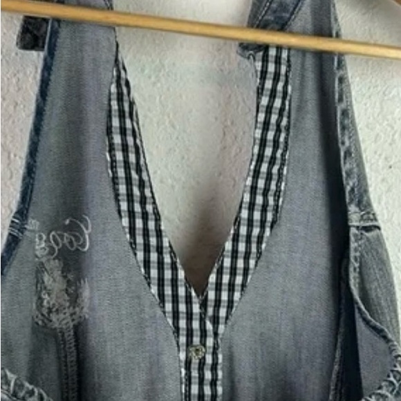 Women’s Coogi romper acid wash shorts jumpsuit - Picture 5 of 9